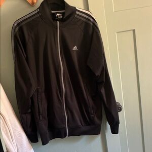 Adidas Black and Gray Zip-Up Jacket